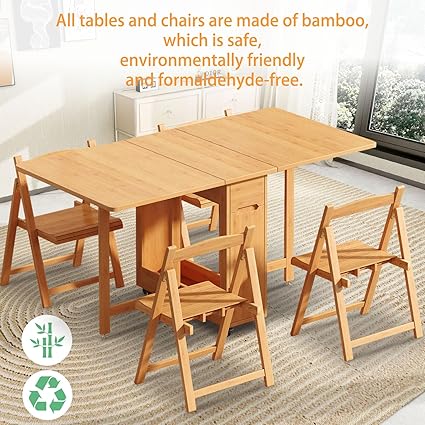 Foldable Drop Leaf Collapsible Dinette