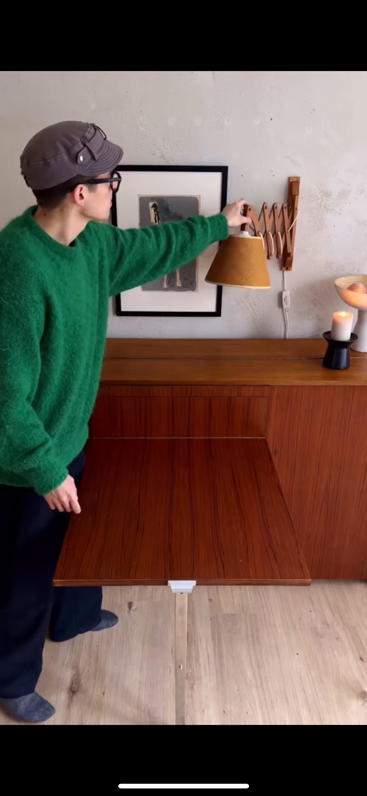 Unique Folding bed with tabletop