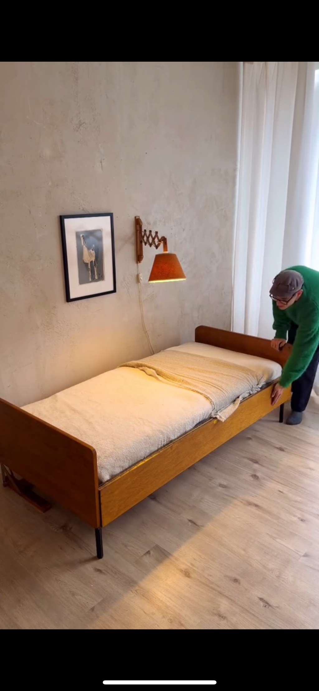 Unique Folding bed with tabletop